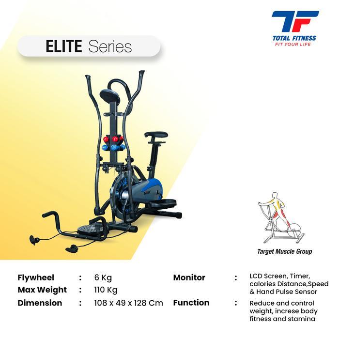 TOTAL FITNESS Alat Fitness Bike Orbitrack Elliptical Crosstrainer Termurah
