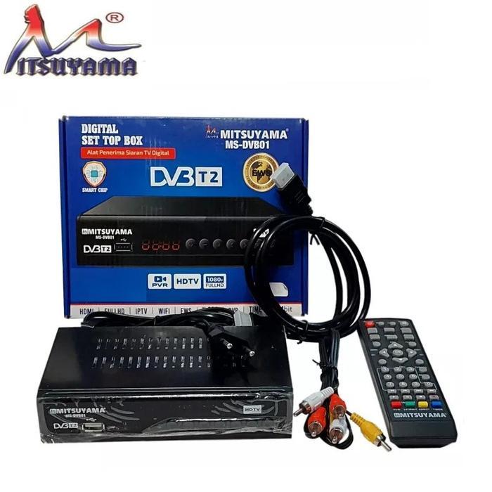 Set Top Box Tv Digital Mitsuyama Ms-Dvb01 Stb Dvb T2 With Hdmi Rca Ori Terbaik