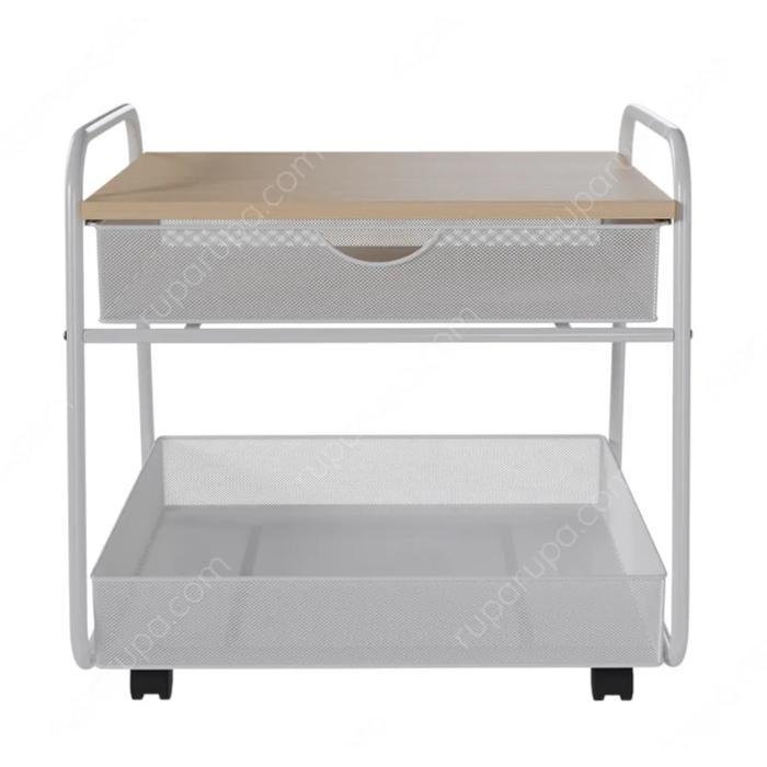 Meja Printer Dengan Laci Meja multifungsi dengan roda Underdesk Shelf Drawer