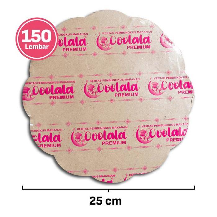 KERTAS SAMIR 150 lbr Coklat / Kertas Nasi Coklat Bunga / Alas Kertas untuk Piring Rotan - Tahan Air