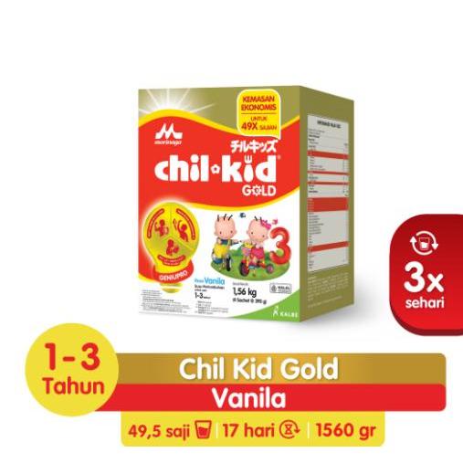 Morinaga jumbo Chilkid 3 Vanila/ Madu 1560gr/susu bayi 1-3 TAHUN