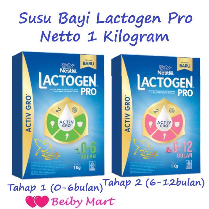 Susu Bayi Nestle LACTOGEN PRO Tahap 1 (0-6 bulan) / Tahap 2 (6-12 bulan) netto 1 kilogram KEMASAN