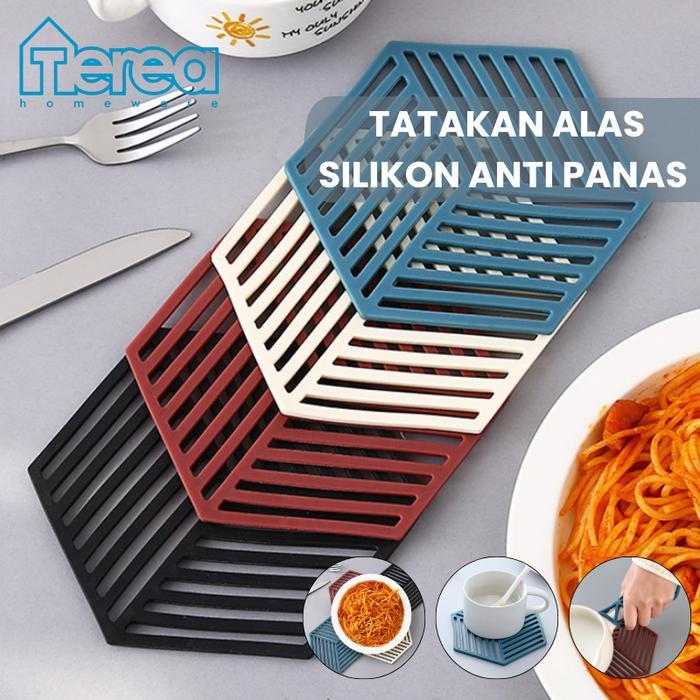 TEREA Tatakan Alas Gelas Piring Panci Silikon Anti Panas Meja Makan / Alas Tatakan Mangkok Karet