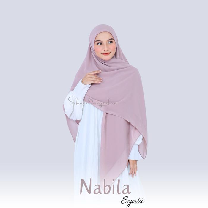 Jilbab Segi Empat Instan Resleting Hijab Syari Jumbo 2 Layer Krudung Segitiga Instant Zipper Ukuran