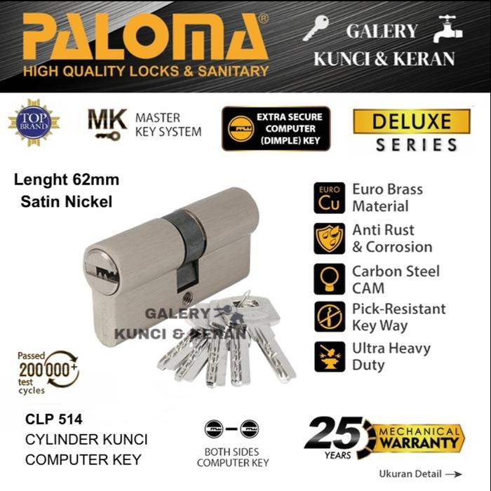 Double Cylinder Paloma Clp 514 Deluxe Dc-Ck 62Mm - Computer Key