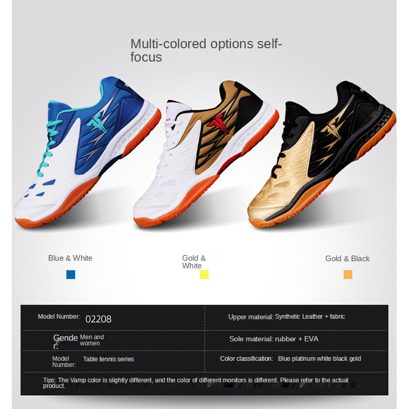 TIBHAR table tennis Shoes Men women Breathable High Elastic Non-slip EVA Sports sneakers ping pong 2