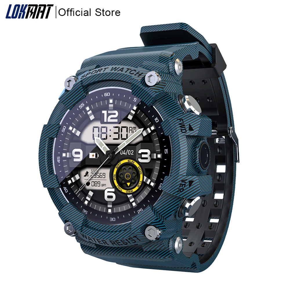 LOKMAT ATTACK 2 Smart Watch Fitness Tracker Full Touch Screen Global Heart Rate Monitor Sport Smartw