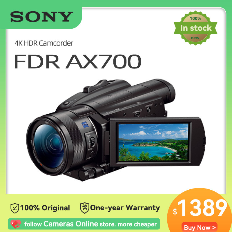 Sony FDR-AX700 4K HDR Camcorder Portable Handheld Home Tourism Live Conference Video Recorder Profes