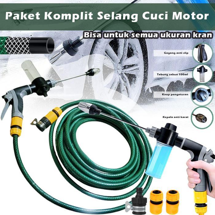 Ralali Paket Universal Tinggal Pakai Semprotan Cuci Motor Cocok Untuk Semua Ukuran Kran Komplit