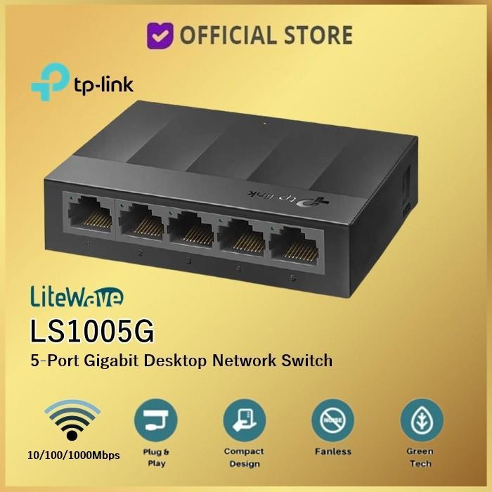 TPLink 5 Port LS1005G Gigabit Tp-link Desktop Switch Hub LS1005 G TP Link Plastic