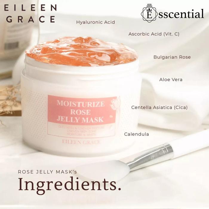 Eileen Grace Moisturize Rose Jelly Face Mask Masker Pelembab Wajah Kulit Berjerawat 300Ml Bpom