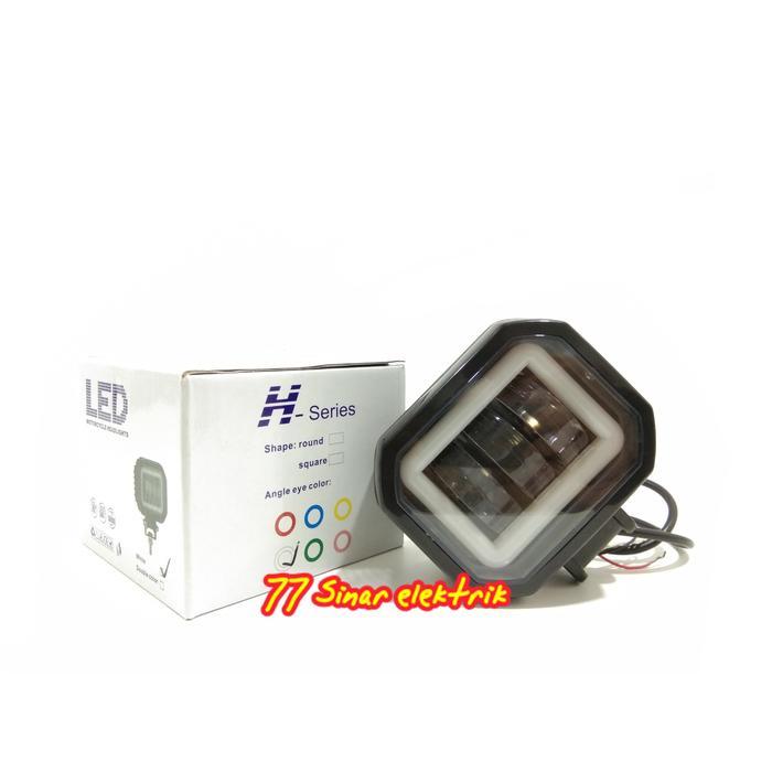 Lampu Tembak Sorot Led Cwl 3 Mata Led H Series Model Kotak Lensa 6D Lampu Tembak Led Motor Mobil