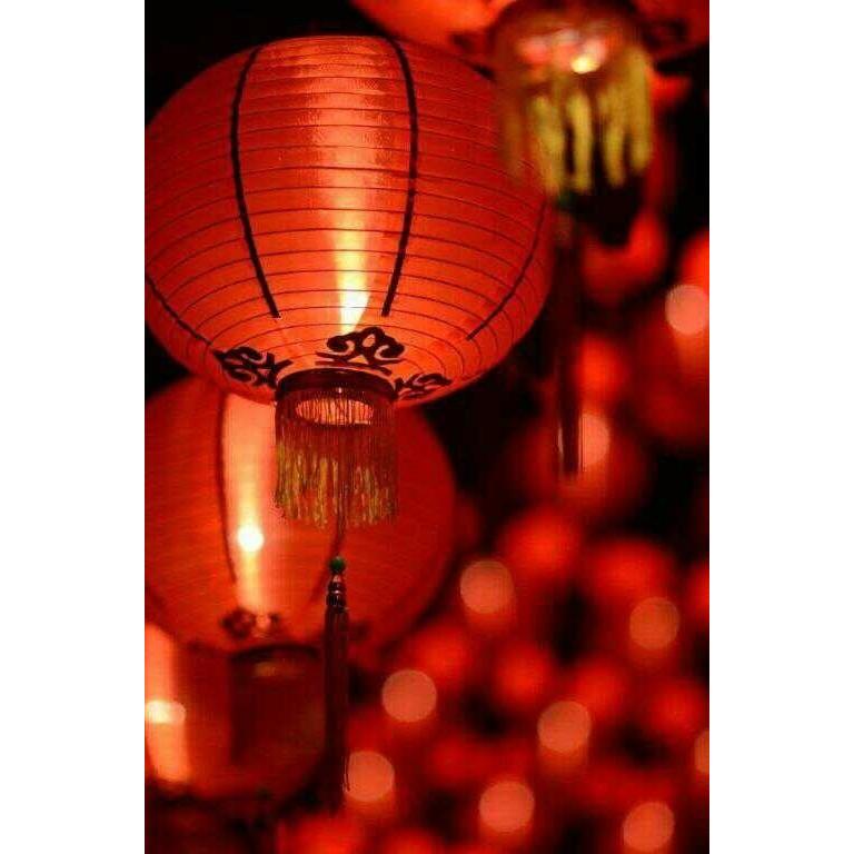 Lampion Imlek Gantung 20In 50Cm Polos