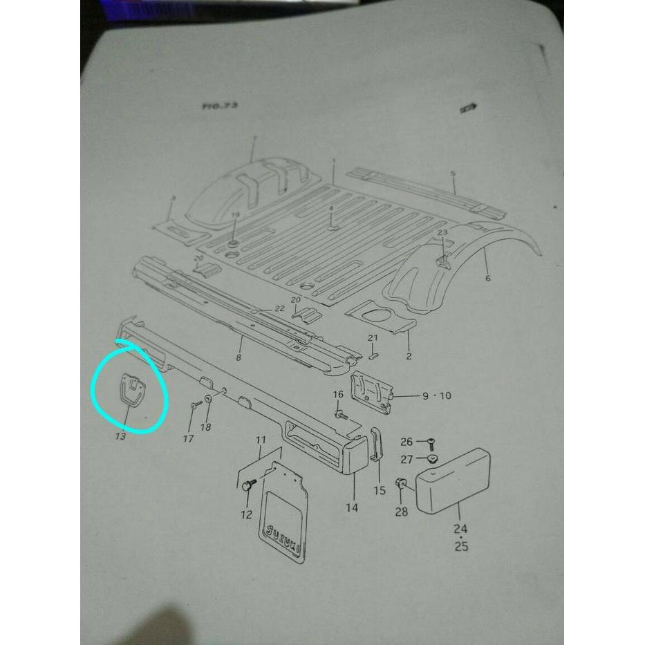 Plate Mud Flap Kepet Lumpur Suzuki Jimny Katana
