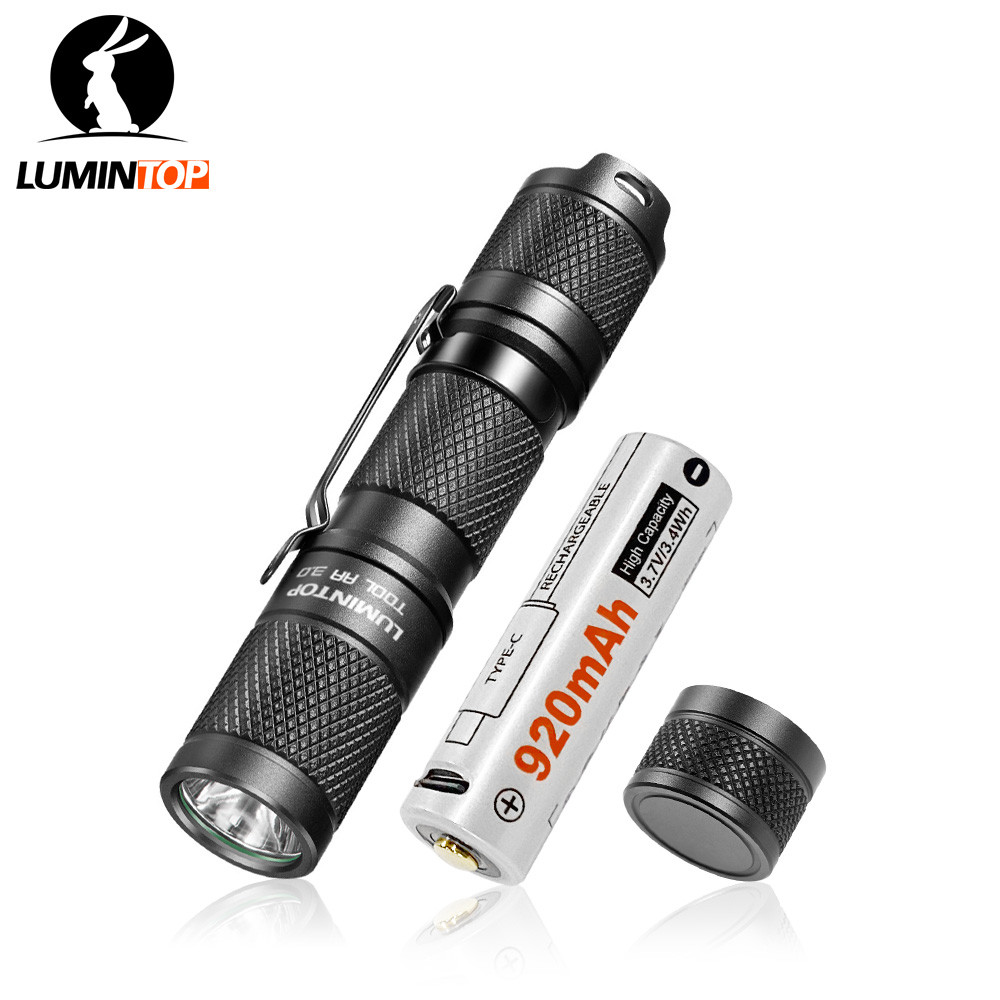 Lumintop Tool Aa 3.0 Black 14500 Flashlight Aa Torch 900 Lumen Outdoor Keychain Flashlight