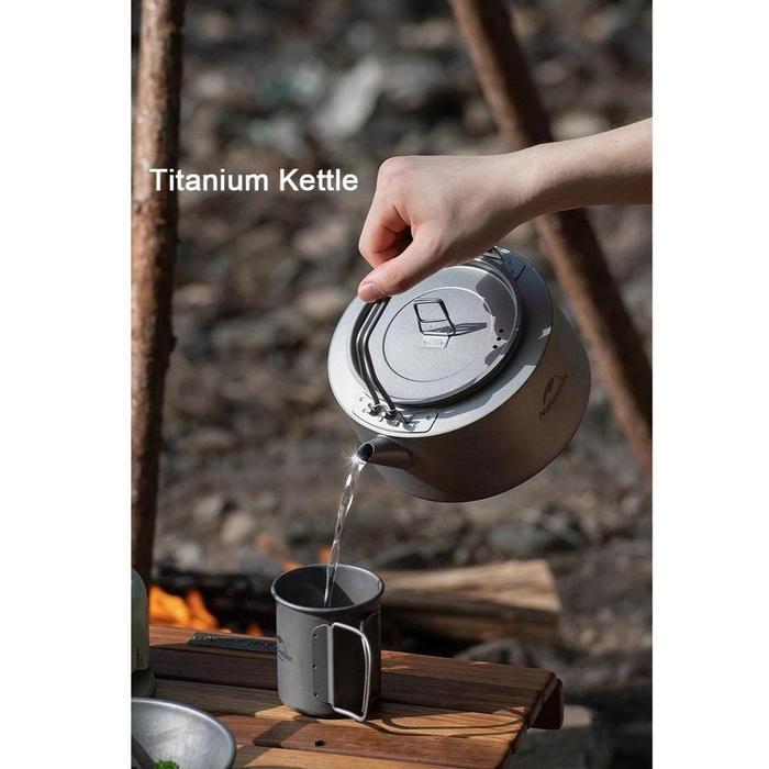 TEKO / KETEL / COOKING SET CAMPING TITANIUM NATUREHIKE NH21CJ007