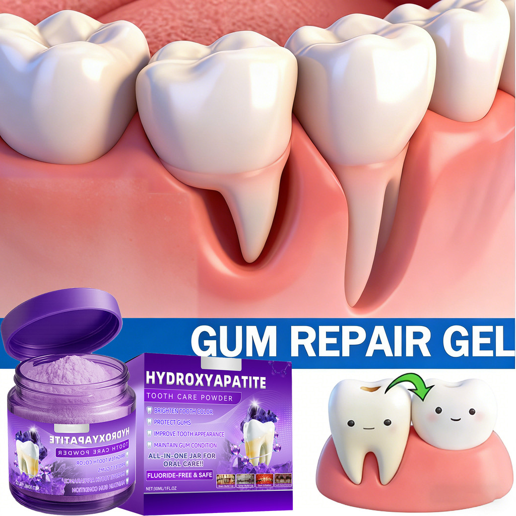 Hydroxyapatite Safe Toothpaste Whitening Powder Strengthens Teeth and Gums Restores Dental Minerals