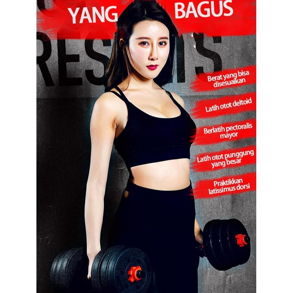 Dumbell Set 30Kg Barbel Set Dumbel Dumbell Alat Olahraga Rumahan Fitn