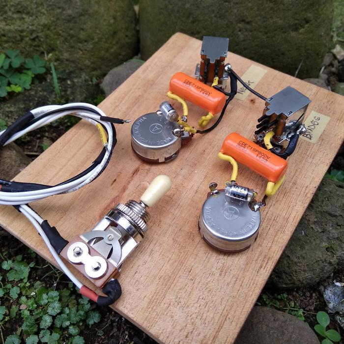 Wiring Gitar Les Paul 50s Gibson Epiphone With Push Pull Treble Bleed - IM