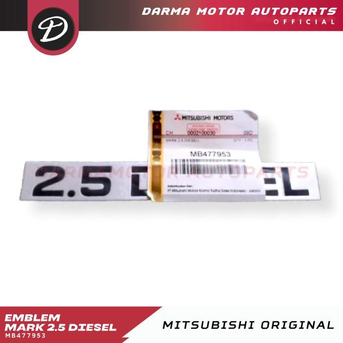 Ready Sticker Stiker Emblem 2.5 Diesel Mitsubishi Kuda GLS Grandia Diamond 2.5 Tahun 1998-2005 Asli