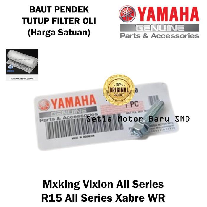 BAUT PENDEK TUTUP FILTER OLI MXKING VIXION XABRE WR R15 ASLI YAMAHA