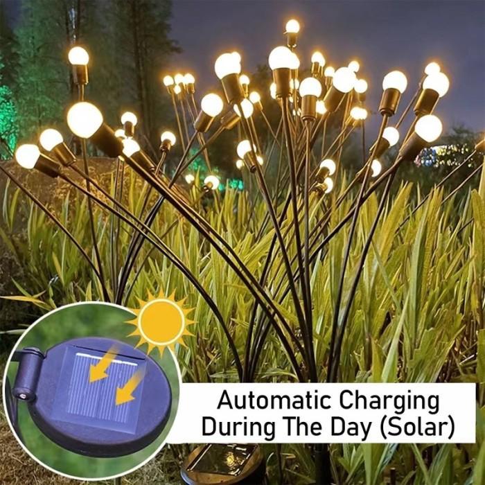 LAMPU TAMAN LED OUTDOOR TENAGA SURYA / LAMPU TANCAP TAMAN DEKORASI HIASAN LED SOLAR PVC SENSOR SET