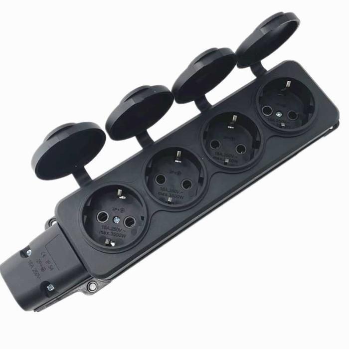 Broco Sch - Stop Kontak Colokan Listrik 4 Lubang Steker Sambungan Colokan Terminal Colokan Listrik 4