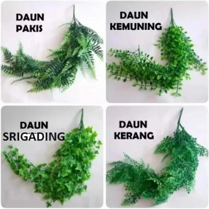 Bunga Rambat Artificial Plastik Panjang 70cm Dengan Pot Hias Gantung Untuk Dekorasi Dinding