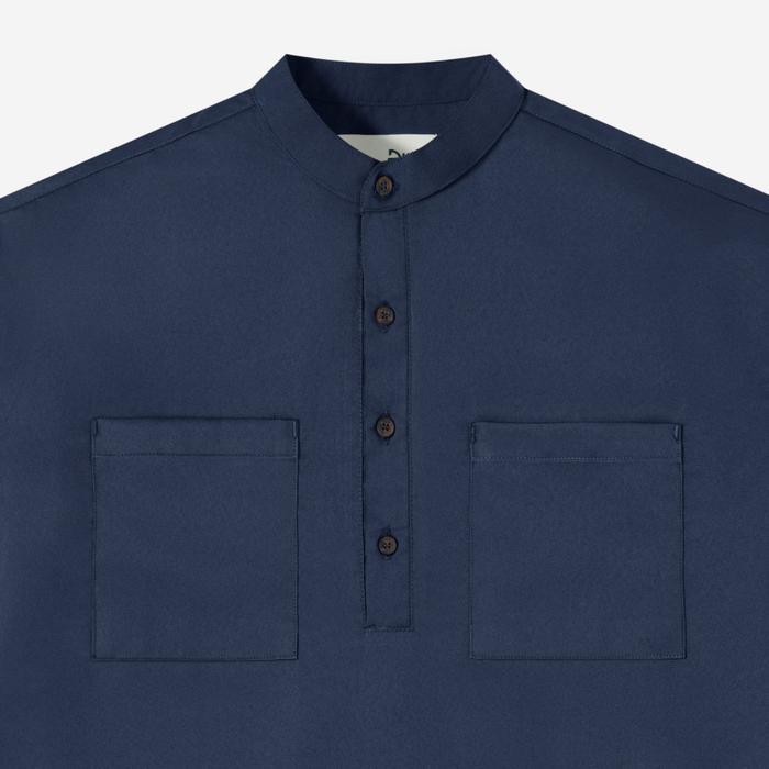 Duha Gamis Pria Medium Lengan Panjang - Saif - Dark Navy