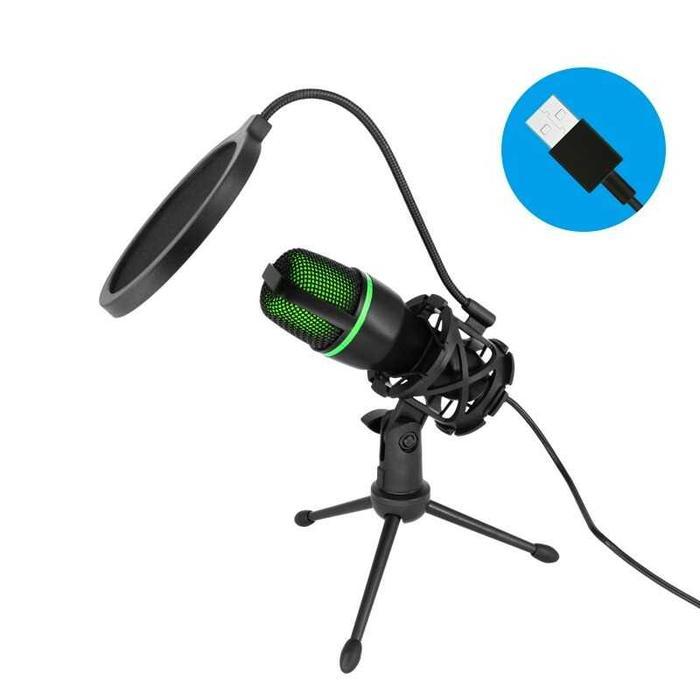 Mikrofon Youtuber USB Microphone Condenser Mini Mic Noise Reduction