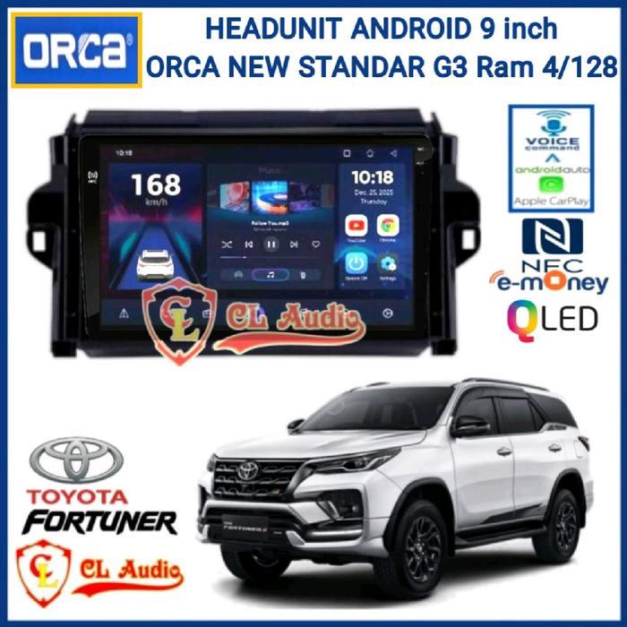 Head Unit Android Orca 9 Inch Oem Fortuner 2015 Up