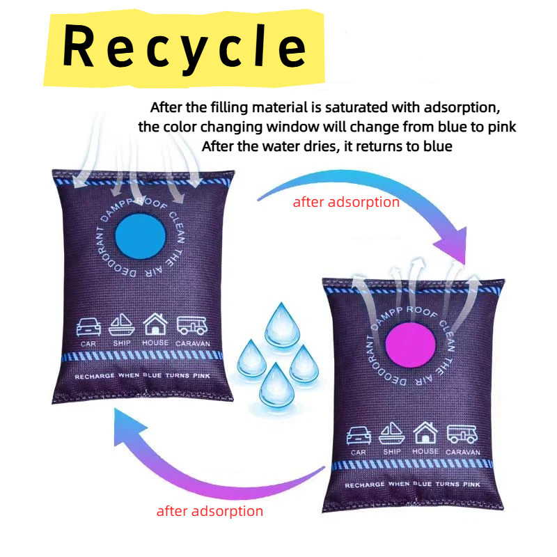 Silicone Desiccant Dehumidification Bag For Moisture Absorption Mold Removal Moisture Mold
