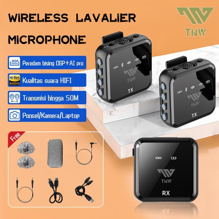 TNW-N9 Wireless Microphone Professional Mikrofon Lavalier HP DSLR Zoom