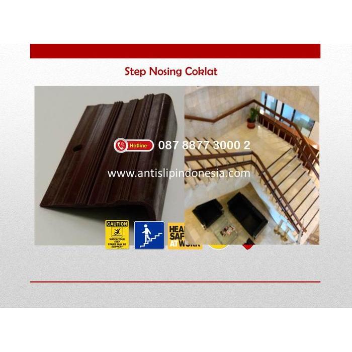 Step Nosing Rubber / stair Nosing / Lis karet Tangga Coklat Polos