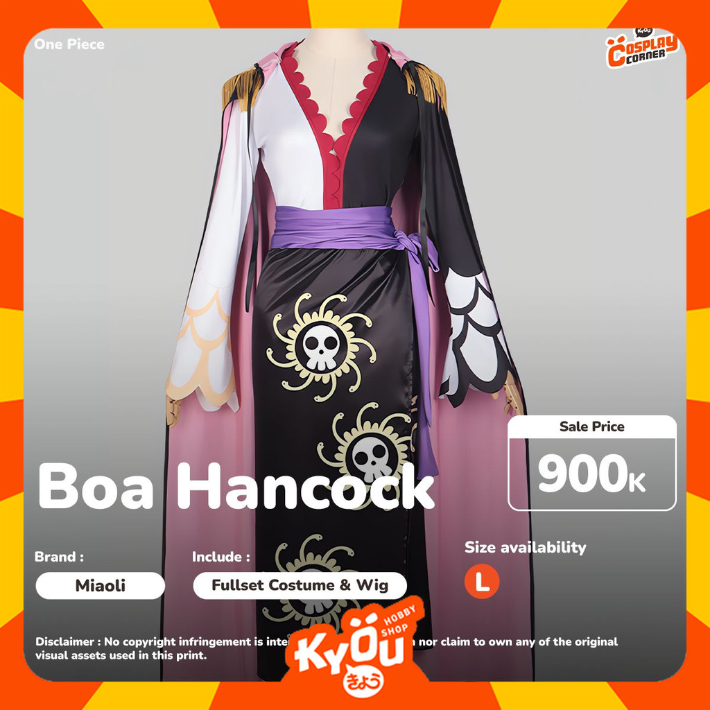 [SELL] Miaoli Boa Hancock Cosplay Costume Set - One Piece (Size L) [KCC]