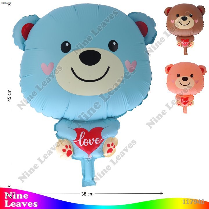 [Grosir 50 Pcs] Balon Gas Beruang Love 50 Pcs Mainan Anak