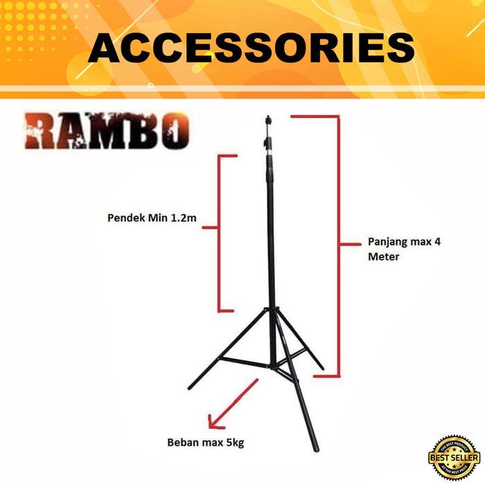 Tripod Excell Rambo Light Stand 4M Stand Studio Foto