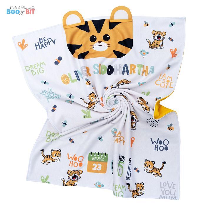 Selimut Bayi Boo And Bit Tiger Custom Nama
