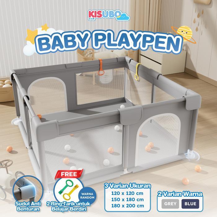 Kisubo Playpen Pagar Pengaman Bayi Tempat Bermain Anak Pagar Mainan Anak Pagar Bayi Kolam Main Anak
