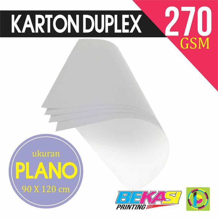 Kertas Karton Tebal Duplex / Dupleks Plano 90 X 120 Cm 270 Gsm