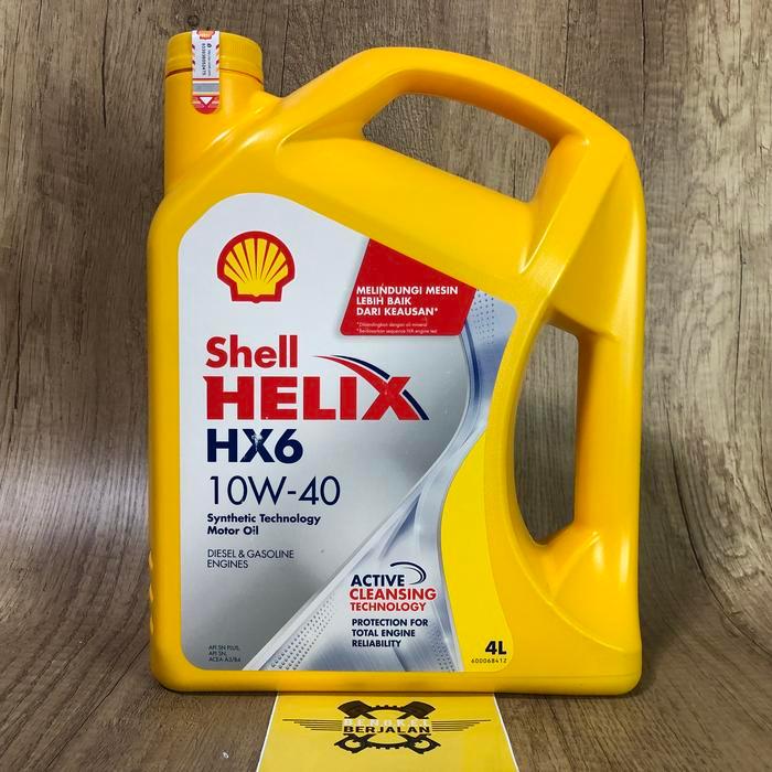 Oli Mesin Shell Helix Hx6 10W-40 4 Liter - Oli Mobil Bensin