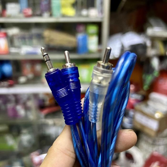 "New" Kabel RCA Mini Stereo 2 ke 1 / Kabel Audio HP ke Speaker