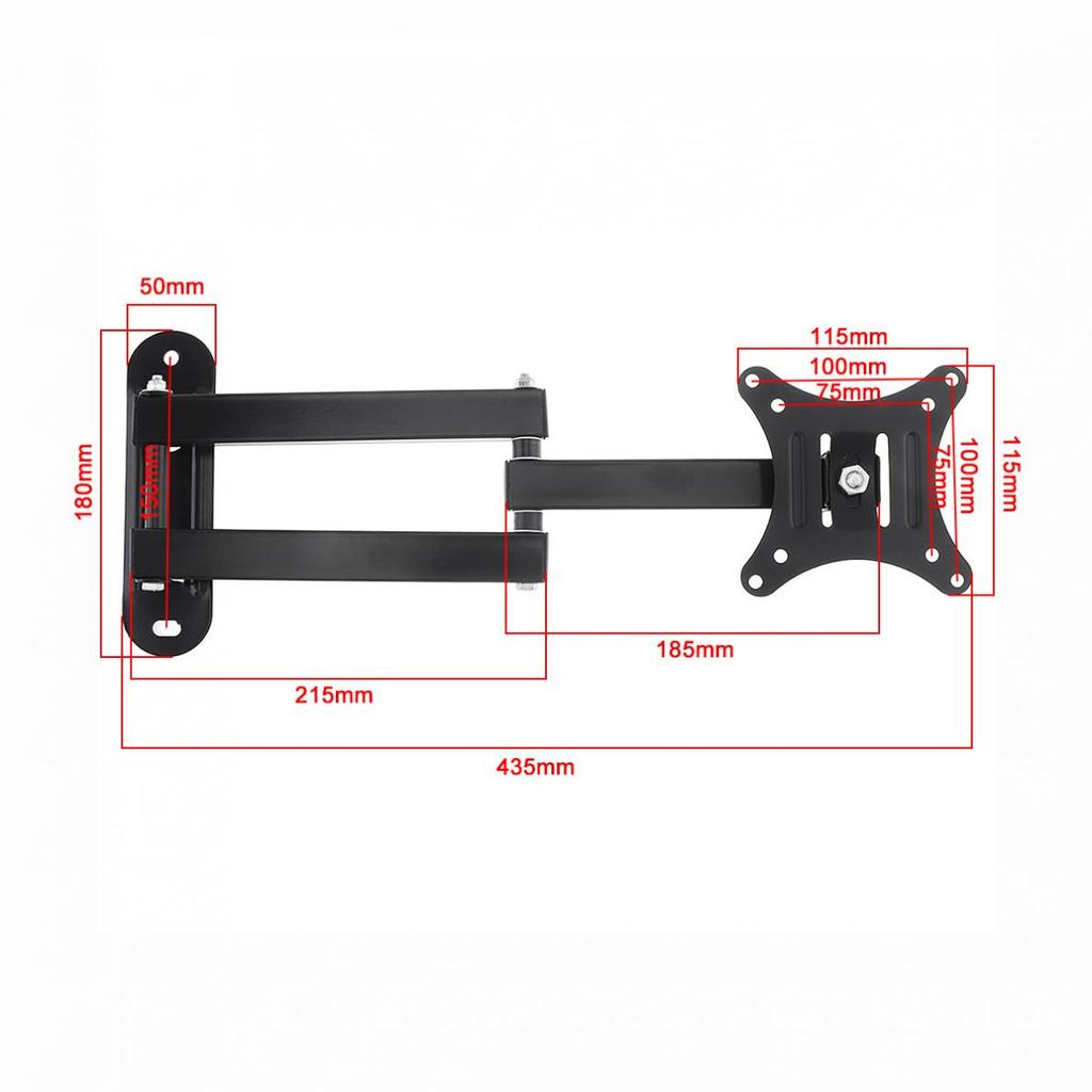Universal 10KG Adjustable TV Wall Mount Bracket Flat Panel TV Frame Support 15 Degrees Tilt with