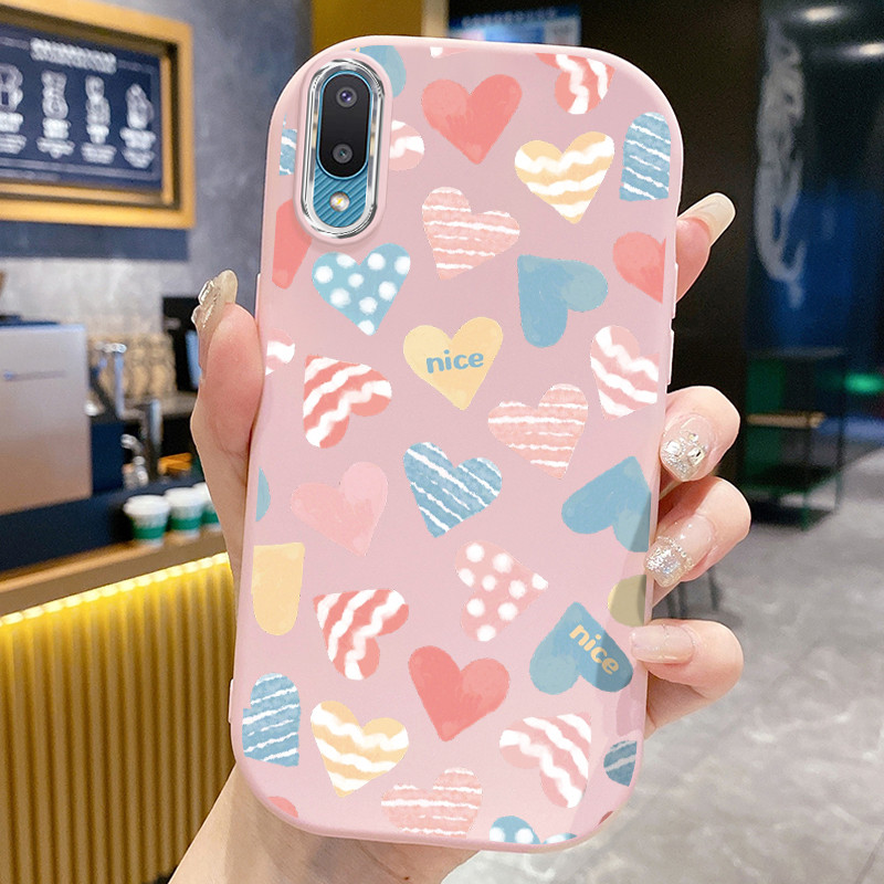 Casing Hp Untuk Samsung Galaxy A02 M02 Case Hati Permen Kasing Silicone Full Cover Softcase Kesing S