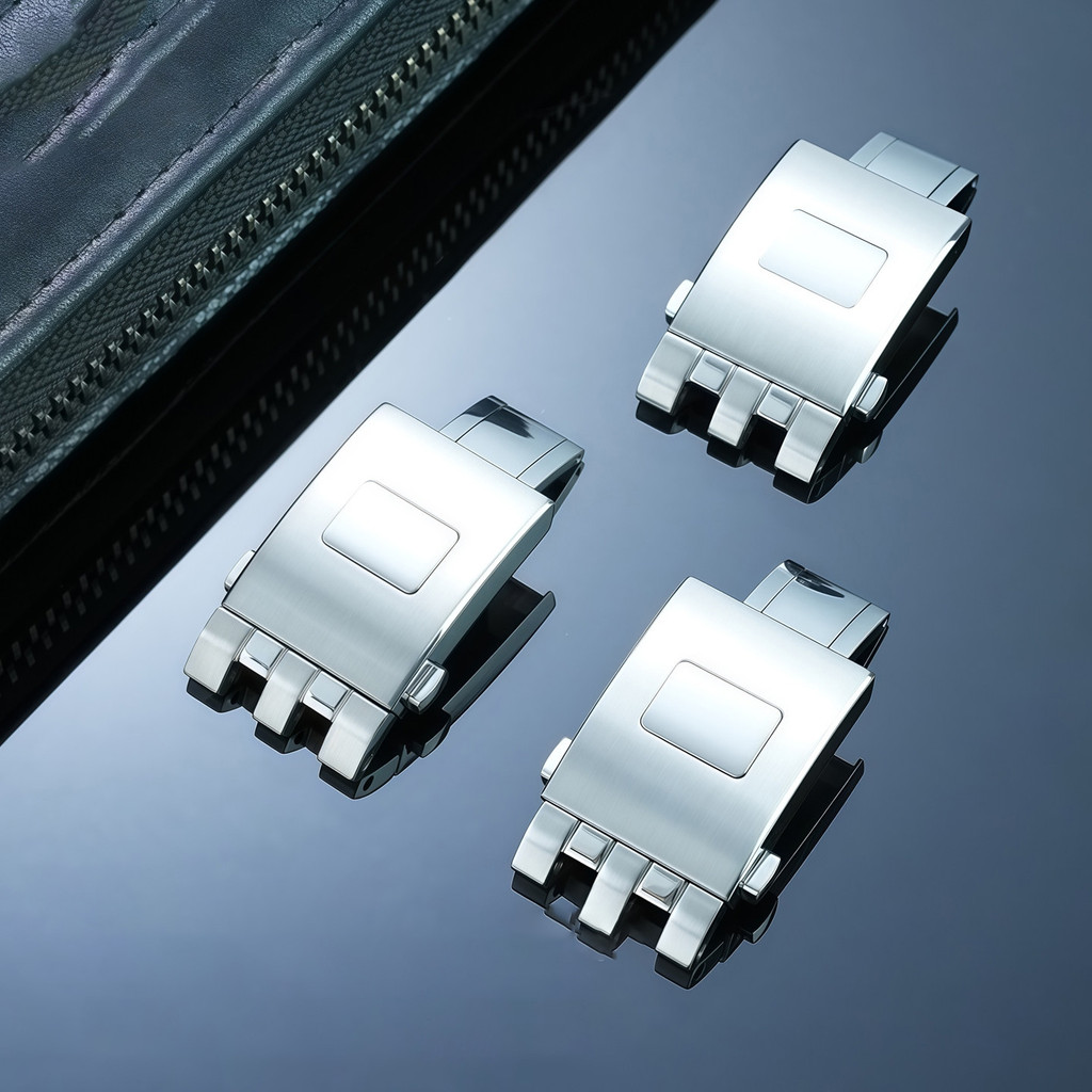 For IWC Pilot Steel Belt Original Male Mark 18 Steel Belt Folding Buckle Steel Belt Watch Buckle