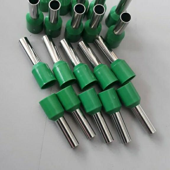 Skun Ferules 6mm/End Sleeve 6mm/Skun Kabel Ferules/Skun Tusuk 6 mm Hijau Plastik Tembaga