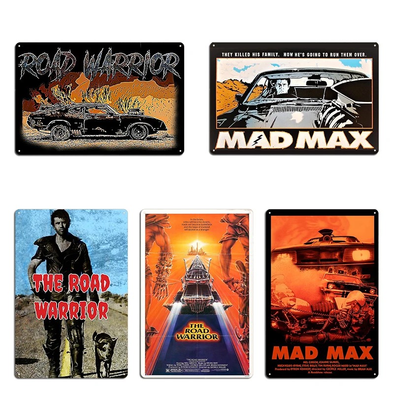Mad Max The Road Warrior Theatrical Poster The Bronze Metal Printing Cave Vintage Create Club Tin