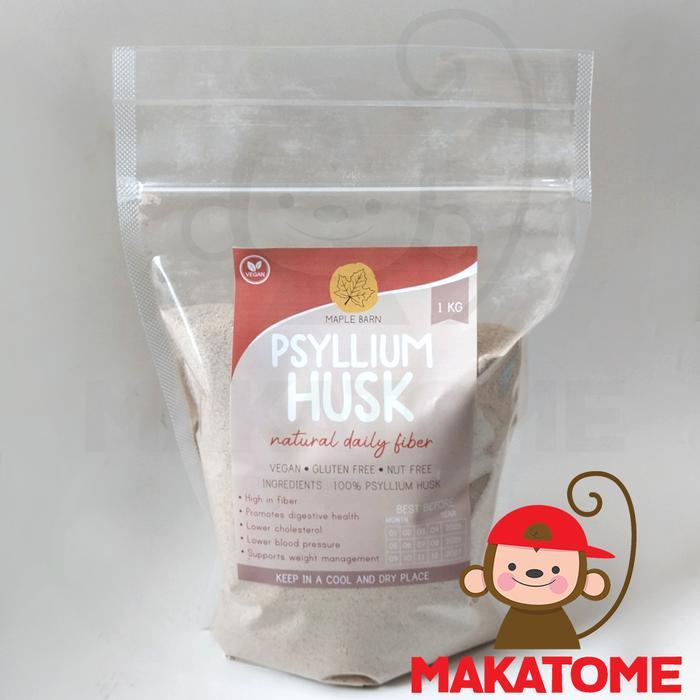 Psyllium Husk Powder Maple Barn 1 kg 1000 gr diet serat alami fibre