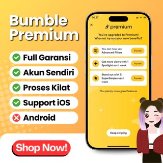 BUMBLE PREMIUM iOS (iPHONE) - FITUR LENGKAP | AMAN & BERGARANSI