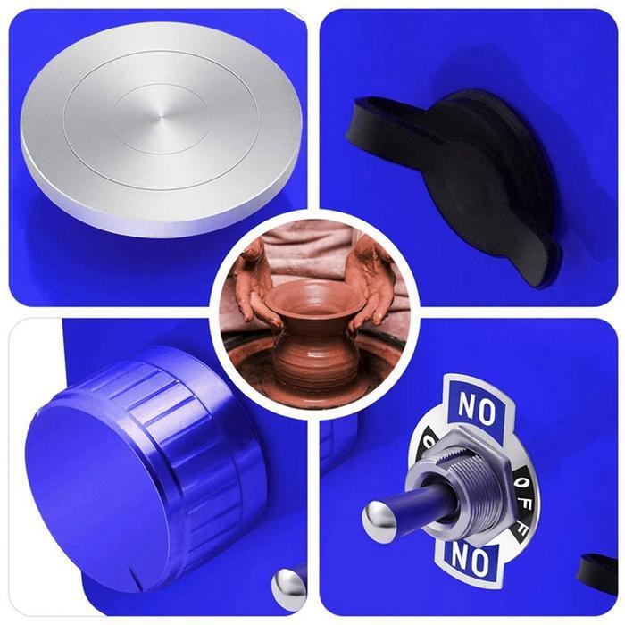 MINI TURNTABLES POTTERY WHEEL POTTERY MACHINE ELECTRIC POTTERY WHEEL DIY CLAY TOOL KIT FOR CERAMIC
